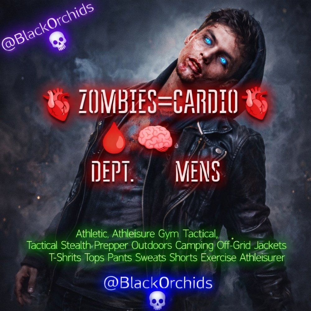 ★꧁ ҉💀 ҉༒ ҉ ҉ZOMBIES=CARDIO ҉ ҉༒ ҉💀 ҉꧂★ ❌️NOT4SALE❌️ Place Card ©️Black Orchid